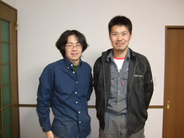 『スクエア　クラフト　ファクトリー』代表川原さん（左）とご訪問頂いた静岡にて